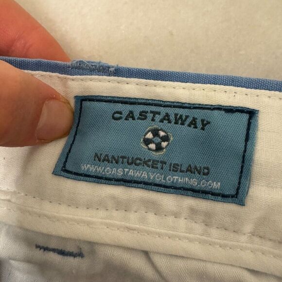 Castaway Nantucket Island Blue Shorts with Sharks - Picture 5 of 10